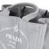 PRADA Canapa Tote Bag B1877B Gray White Denim